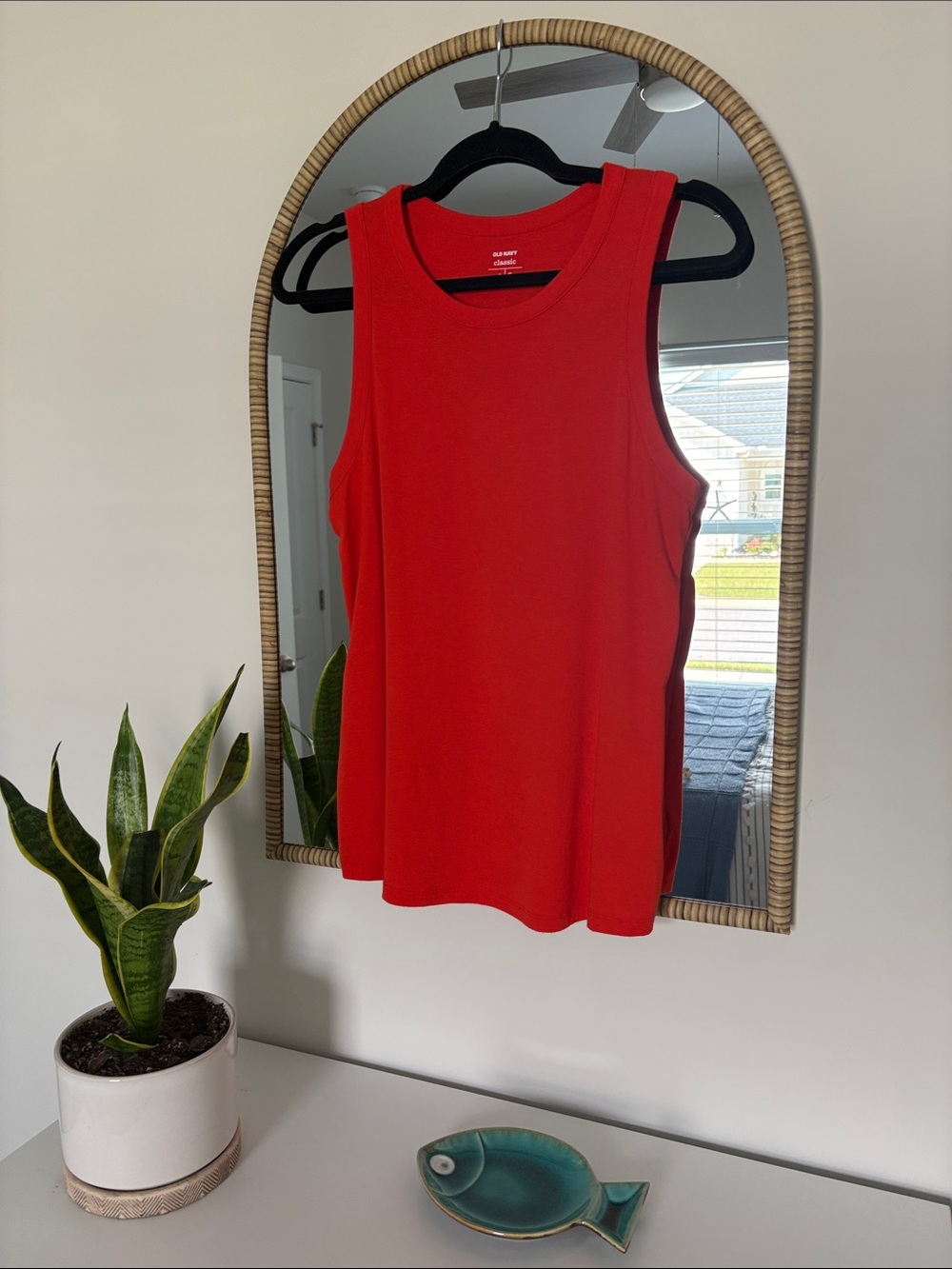 Old Navy Bright Orange Sleeveless Ribbed Tank